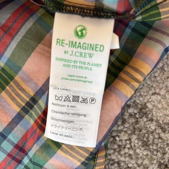 J.Crew Peach Plaid Popover - Picture 3 of 4
